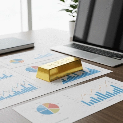 Conceptual image representing gold investment strategy
